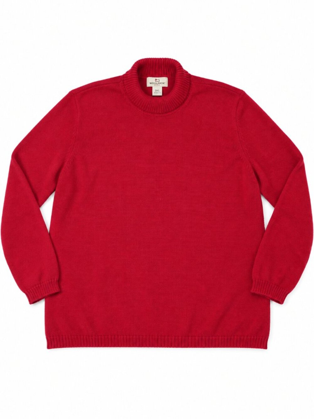 womans woolrich ruby red turtleneck vintage sweater